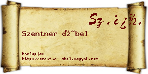 Szentner Ábel névjegykártya