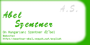 abel szentner business card